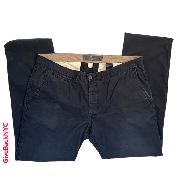 H&m LOGG Dress Pants in Navy Blue Size 38W - Picture 1 of 5